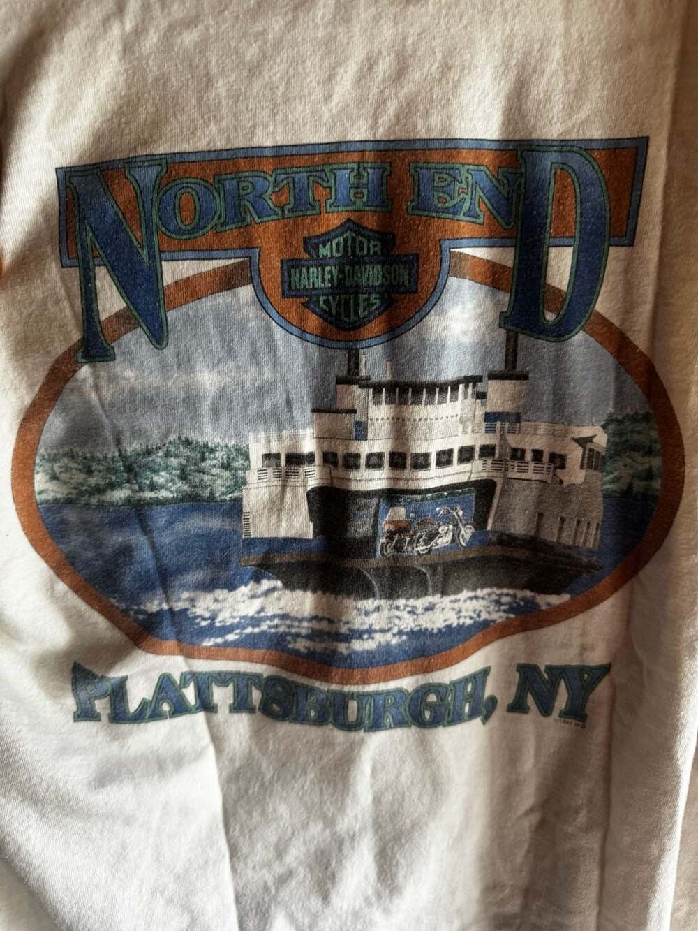 Harley Davidson North End Plattsburgh NY Long Sleeve Shirt Men’s Medium 1993